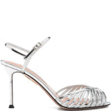 Sandali a tacco alto hold me in argento Aquazzura - donna 