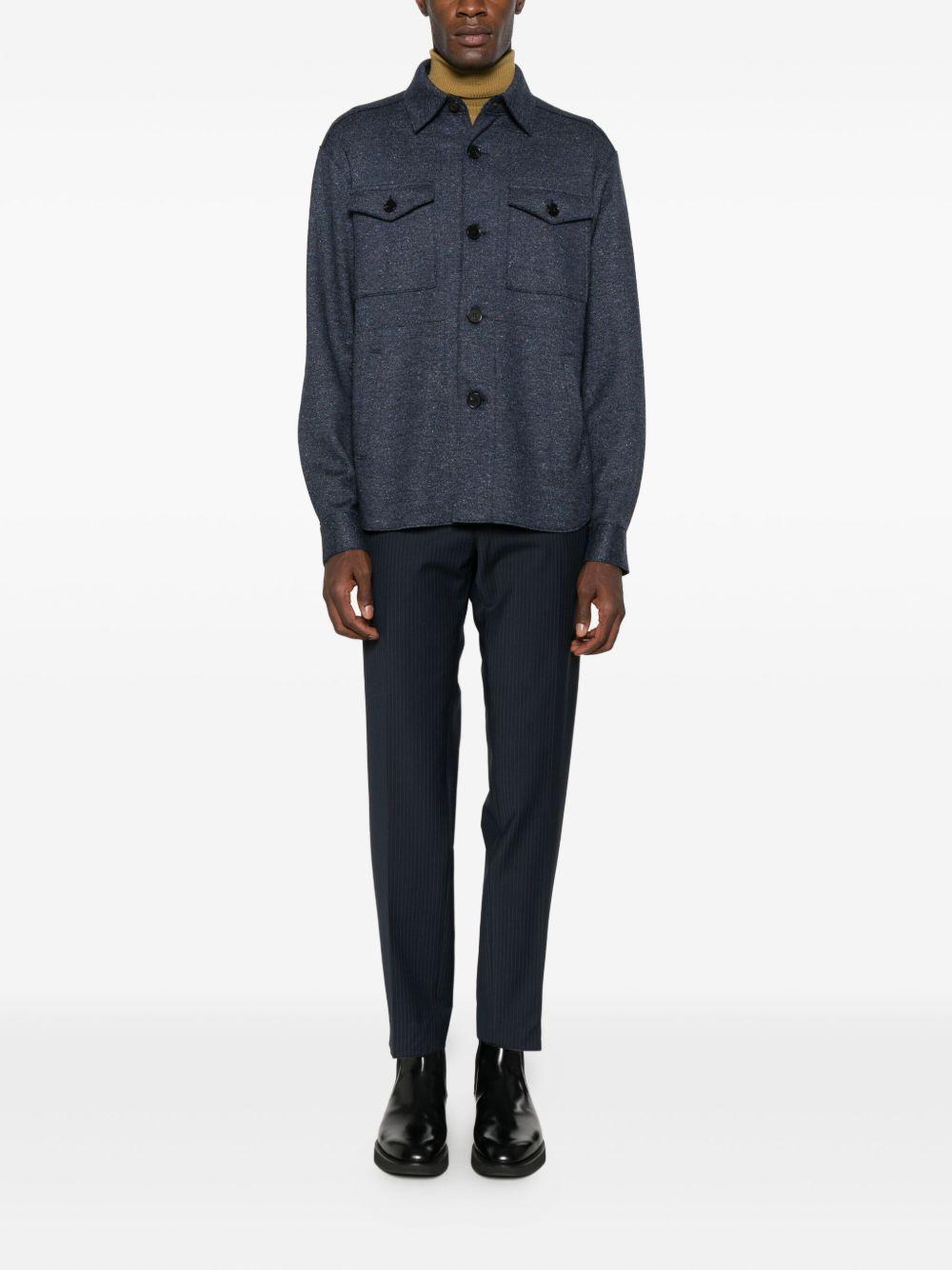 Giacca-camicia con bottoni in blu Harris wharf london - uomo 