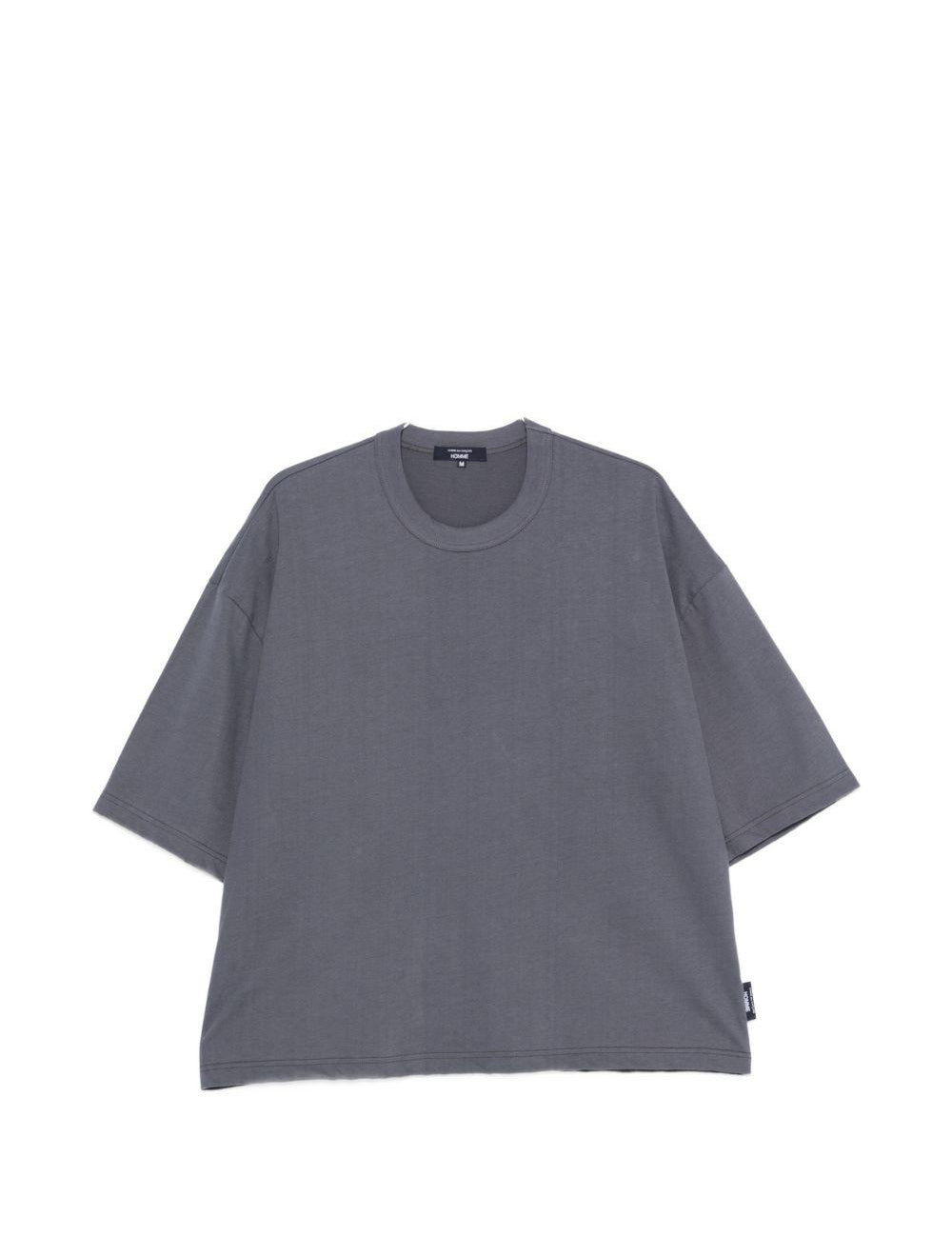 T-shirt a maniche corte con pannelli in grigio Comme des garcons homme - uomo 