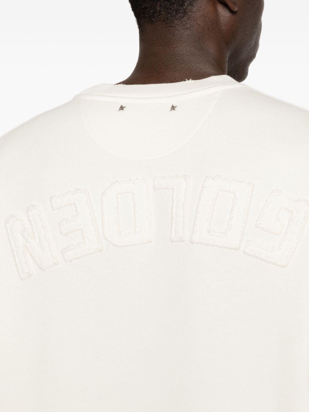 Felpa con logo in beige 