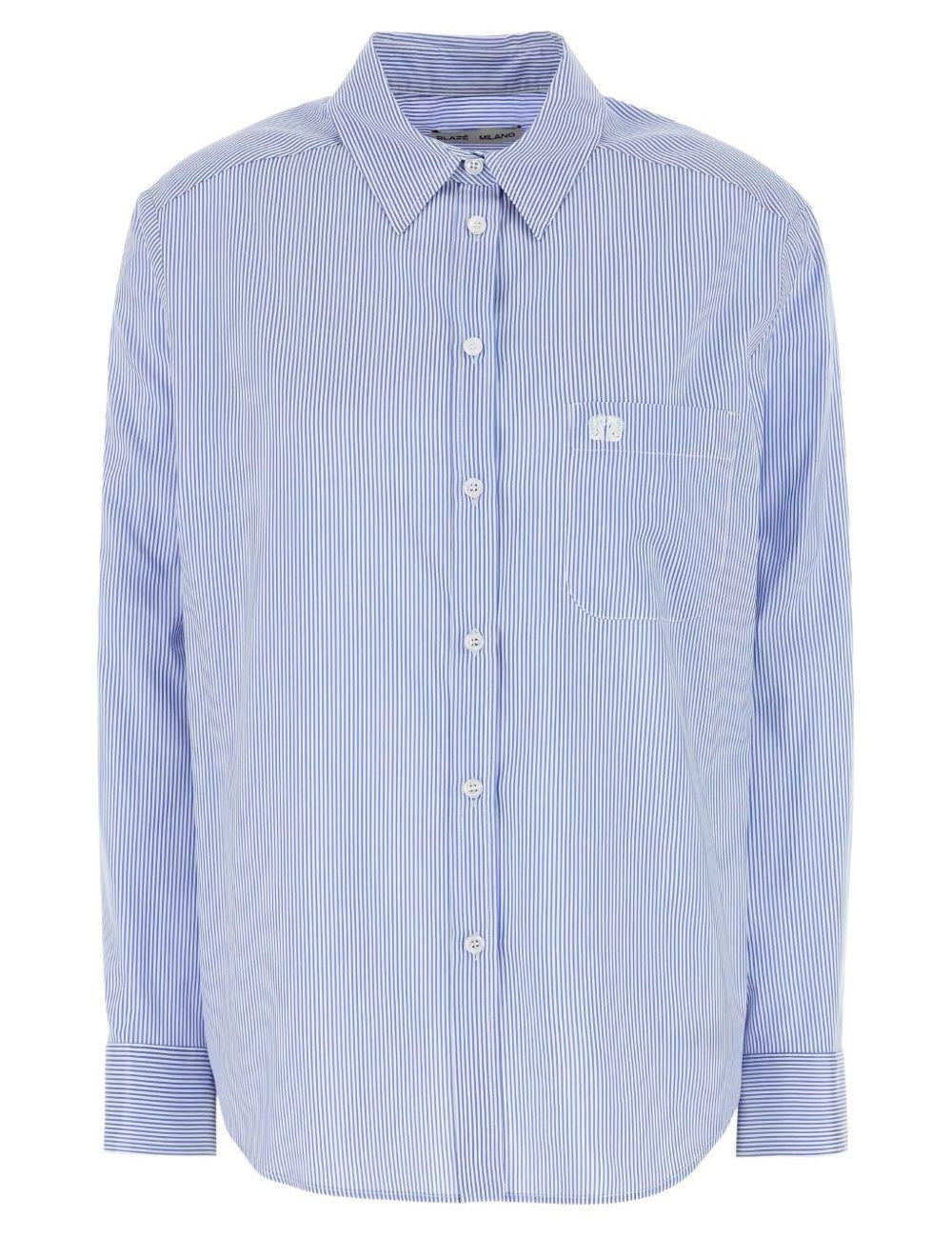 Camicia catalina a righe in azzurro Blazé Milano - donna 