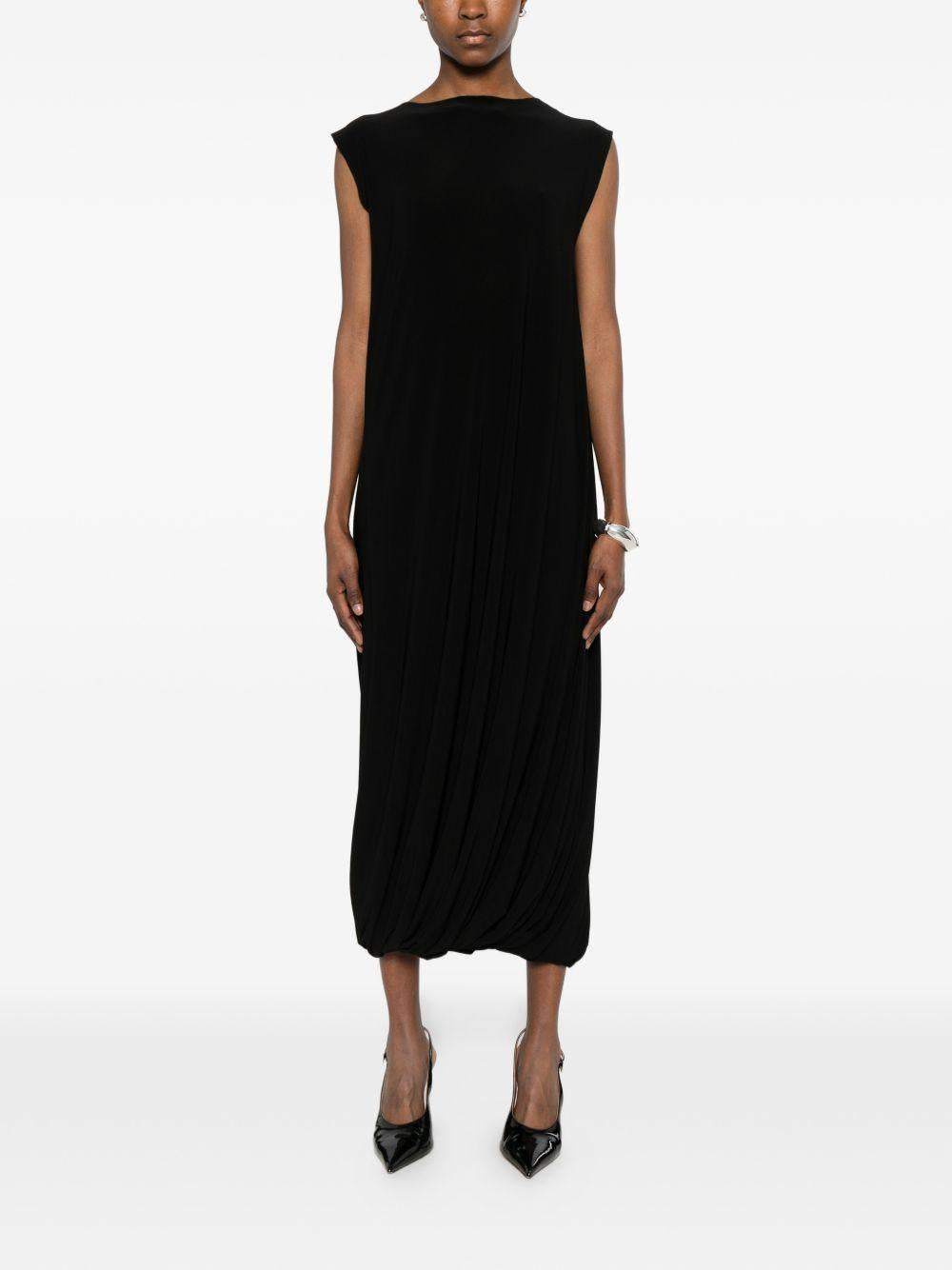 Abito midi senza maniche in nero Norma kamali - donna 