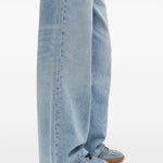 Sneakers con design a inserti in blu 