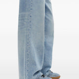 Sneakers con design a inserti in blu 