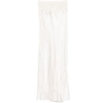 Gonna midi con finitura satinata in bianco Rick owens - donna 