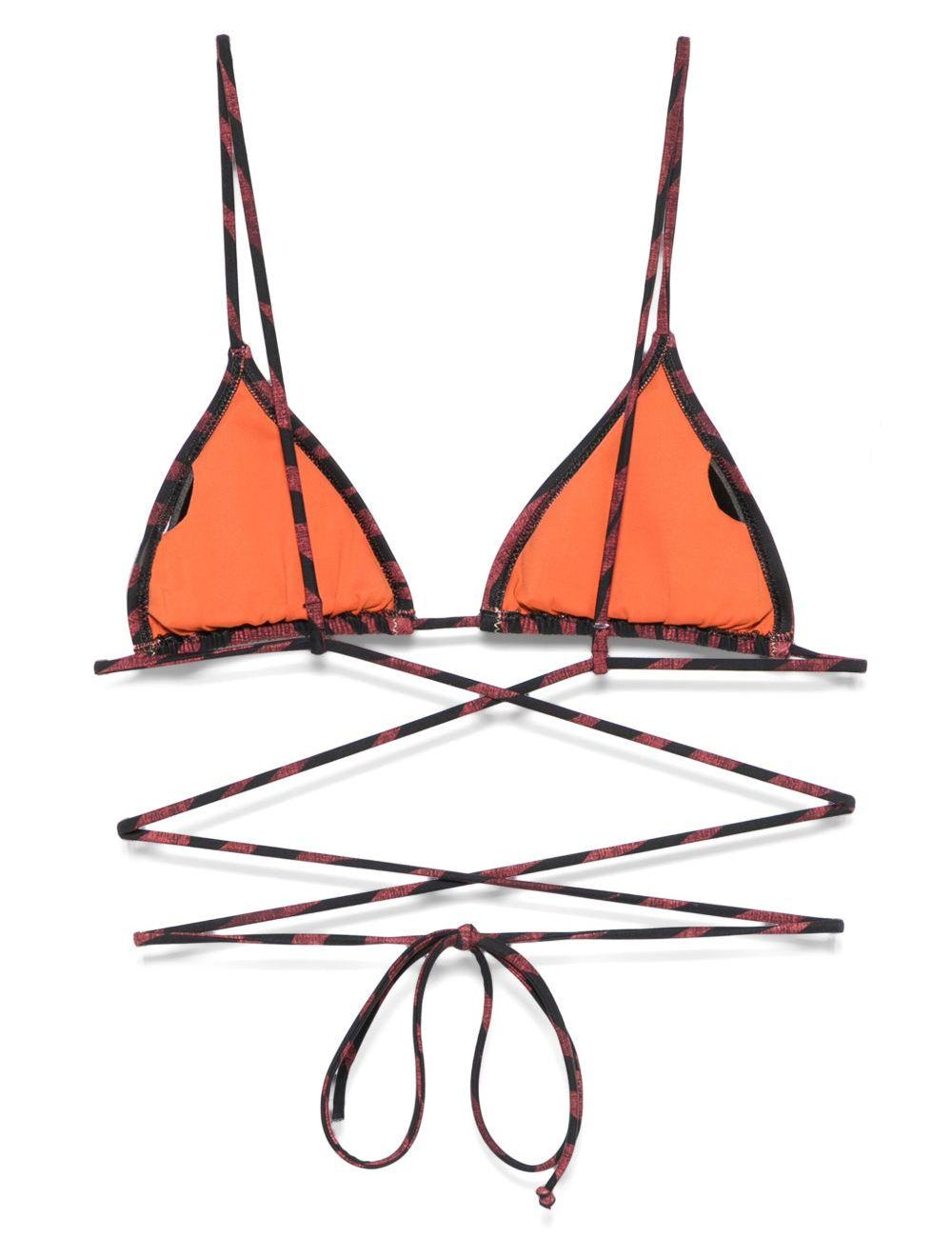 Top bikini con stampa tigre in marrone Reina olga - donna 