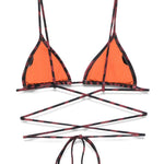 Top bikini con stampa tigre in marrone Reina olga - donna 