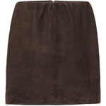 Minigonna in pelle scamosciata in marrone Rotate - donna 