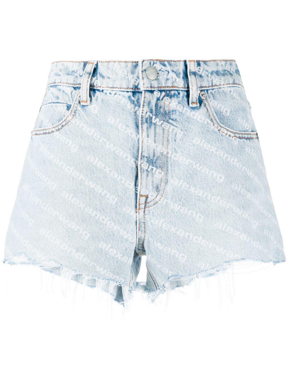 Shorts denim a vita alta Bite in blu Alexander wang  - donna 