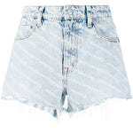 Shorts denim a vita alta Bite in blu Alexander wang  - donna 