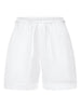 Shorts Malone con coulisse in bianco Loulou de saison - donna