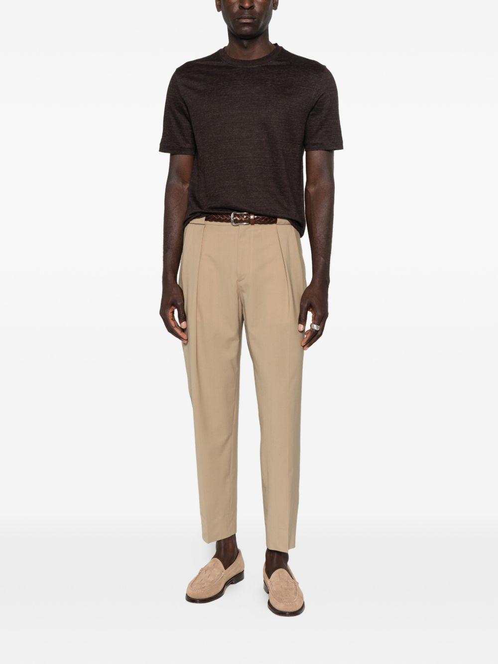 Pantaloni affusolati a pieghe in marrone Briglia 1949 - uomo 