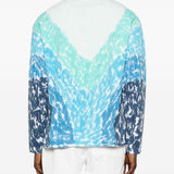 T-shirt con grafica tie-dye in blu Casablanca - uomo 