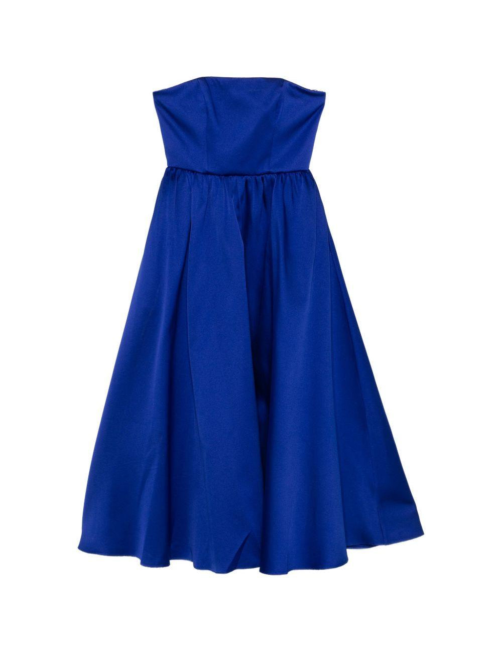 Abito midi con gonna svasata in blu Roland Mouret - donna 