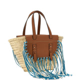 Borsa tote Tropicana in marrone e blu Cuba Lab - donna 