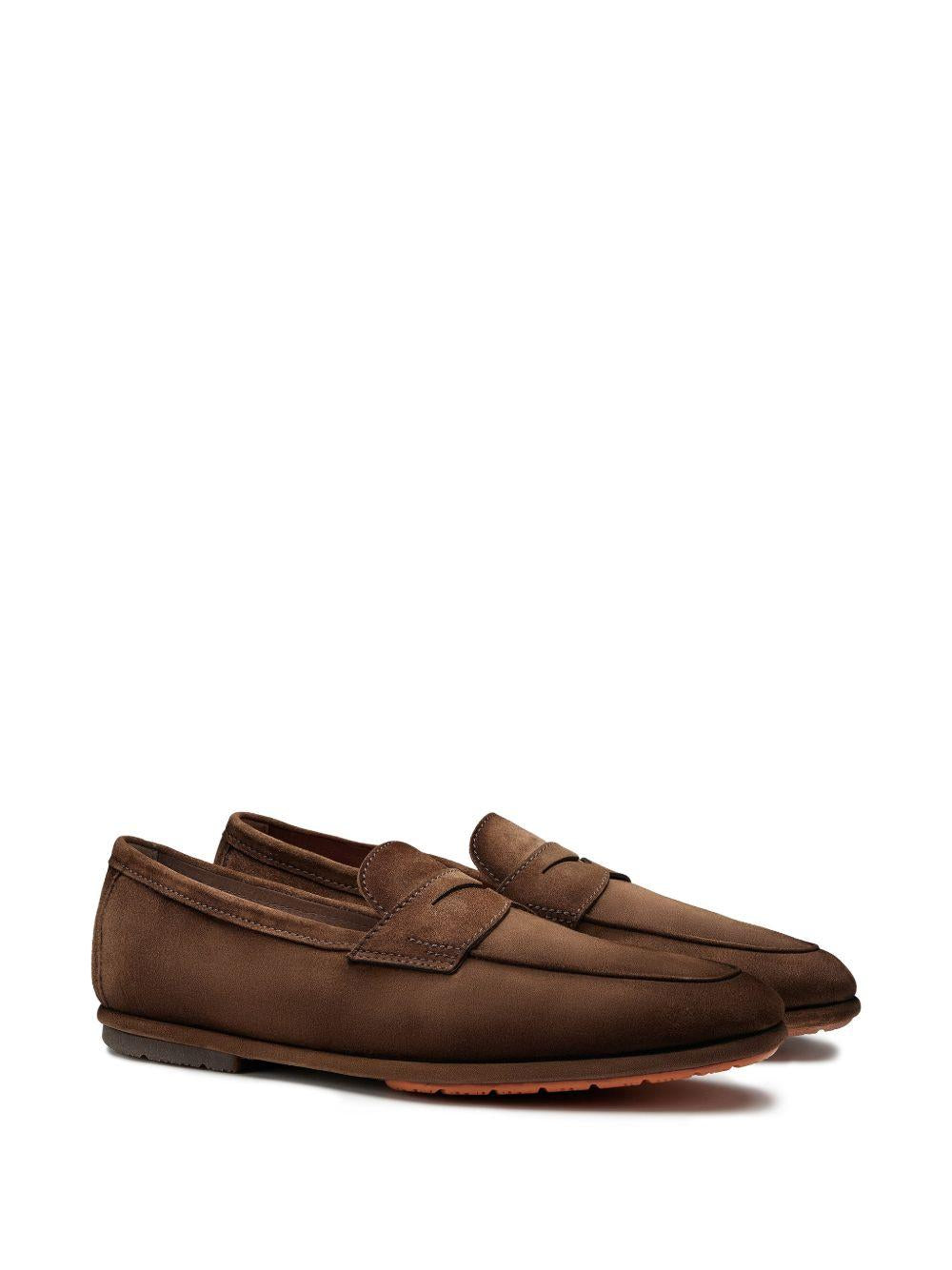 Mocassini penny Carlo in marrone Santoni - uomo 