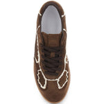 Sneakers Tb.490 camoscio con dettaglio crochet  in marrone 