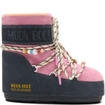 Stivali da neve con lacci e logo in rosa e blu Moon boot x guest in residence - donna 