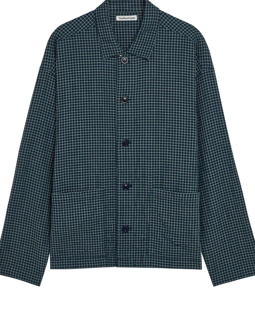 Camicia a quadretti con tasca applicata in blu Ymc - uomo 