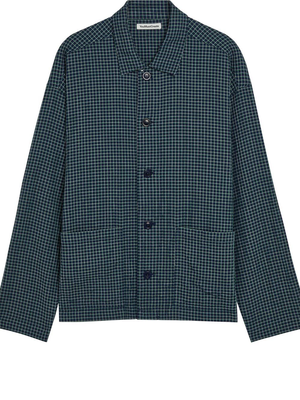 Camicia a quadretti con tasca applicata in blu Ymc - uomo 