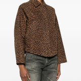 GIACCA CON STAMPA ANIMALIER IN MARRONE Salvatore santoro - donna 