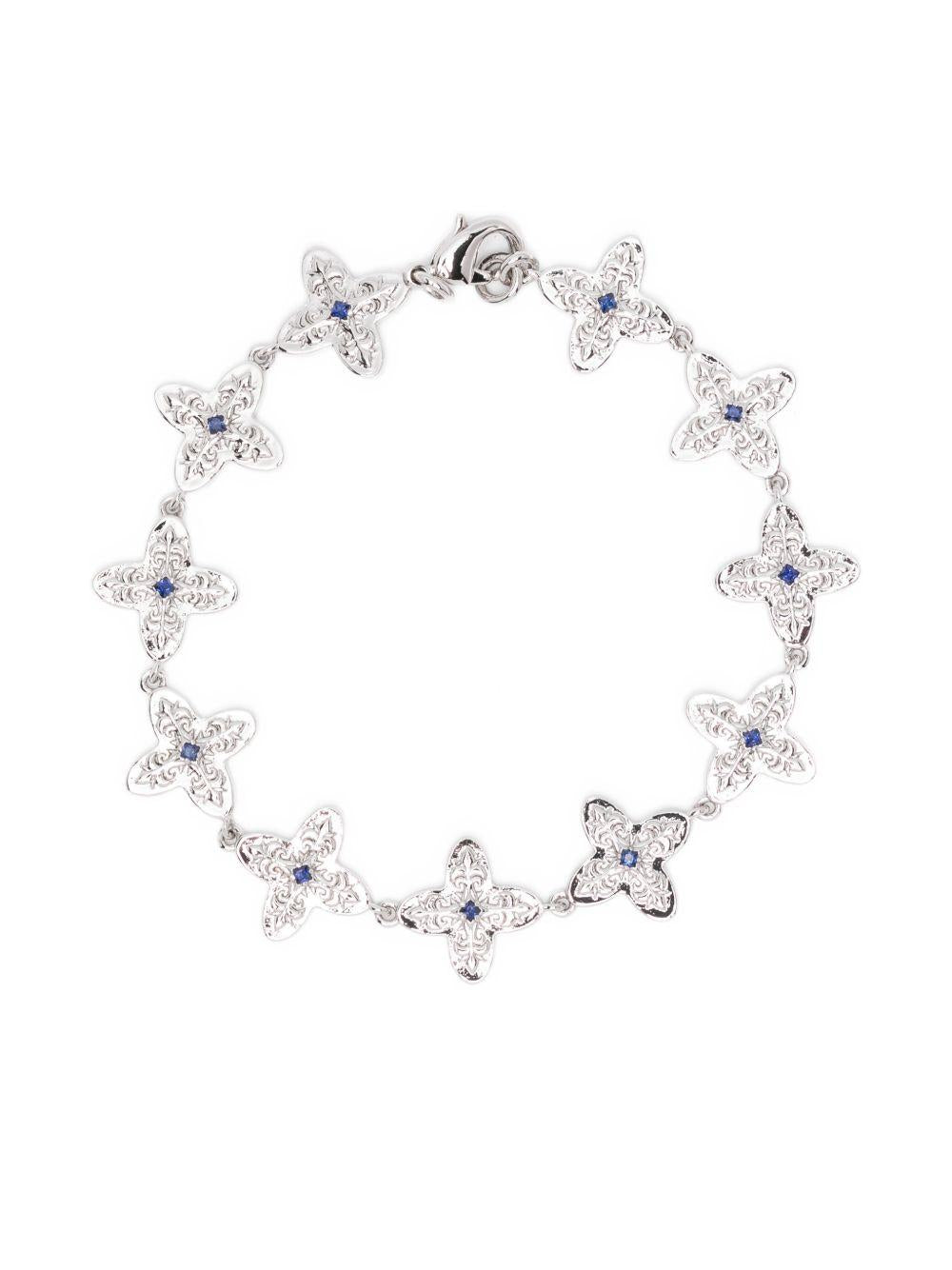 Bracciale gotico con trifoglio in argento Darkai - unisex 