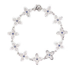 Bracciale gotico con trifoglio in argento Darkai - unisex 