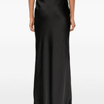 Gonna maxi con finitura satinata in nero Norma kamali - donna 