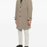 Cappotto monopetto in beige Eleventy - uomo 