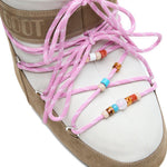 Stivaletti mb x gir icon low suede beads in beige Moon boot x guest in residence - donna 