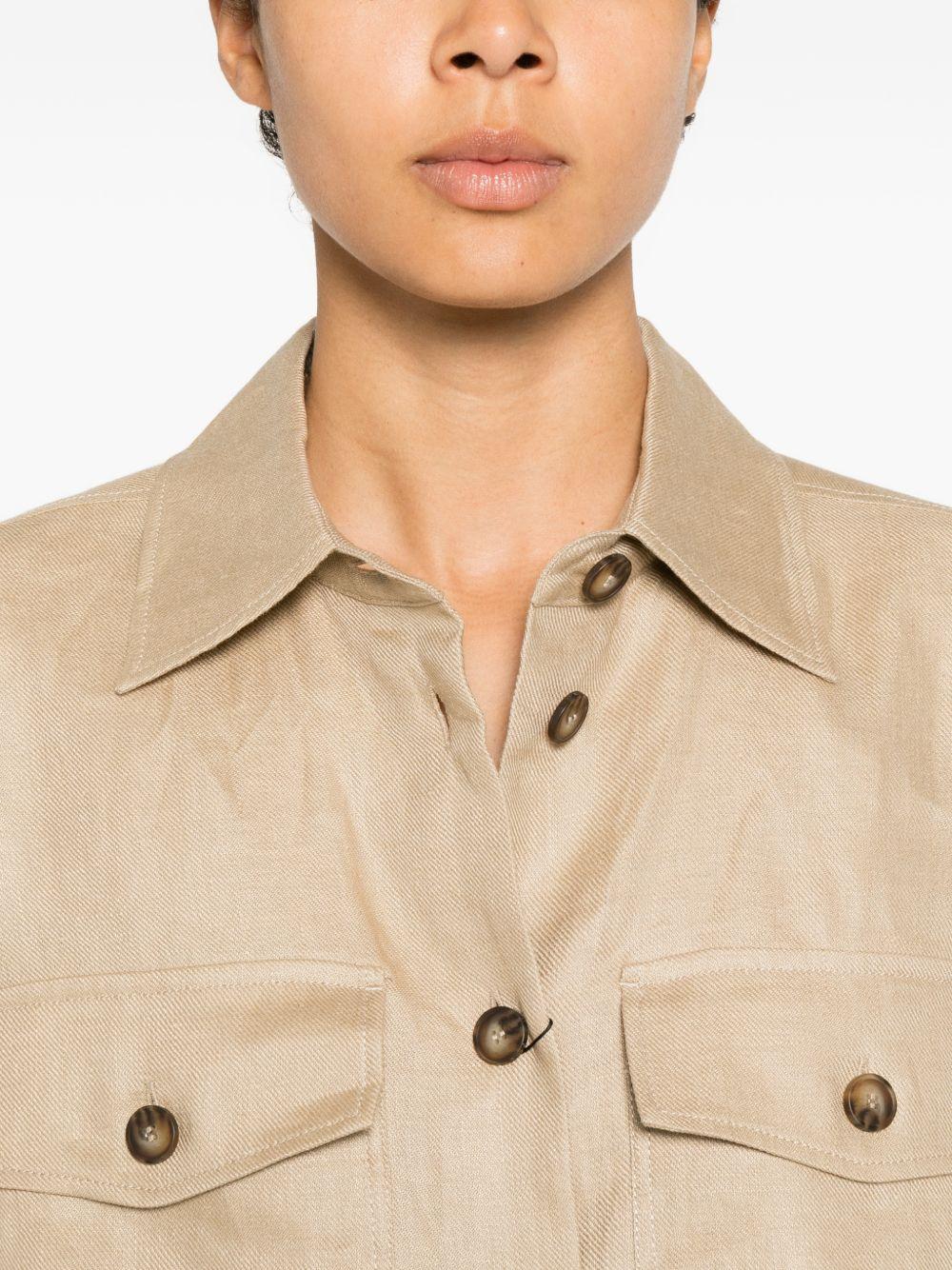 Giacca-camicia con tasche pomposa in beige Maxmara weekend - donna 