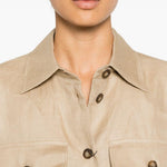Giacca-camicia con tasche pomposa in beige Maxmara weekend - donna 