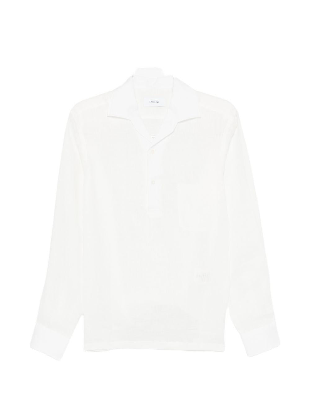 Camicia a maniche lunghe in bianco Lardini - uomo 