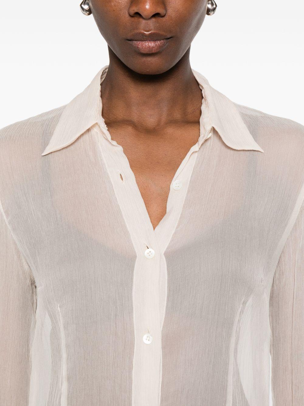 Camicia semi-trasparente cloudy in avorio Dries van noten - donna 