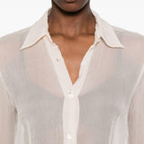 Camicia semi-trasparente cloudy in avorio Dries van noten - donna 