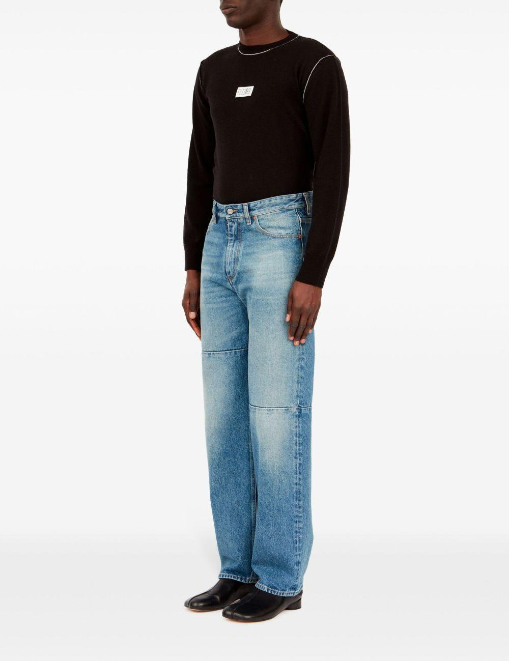 Jeans con cinque tasche in blu Mm6 maison margiela - uomo 