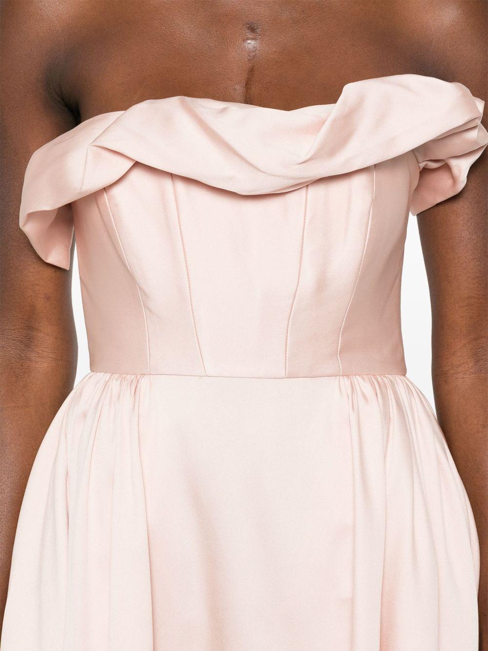 Abito midi con ruches in rosa Roland Mouret - donna 
