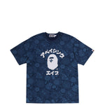 T-shirt con stampa in blu A bathing ape - uomo 