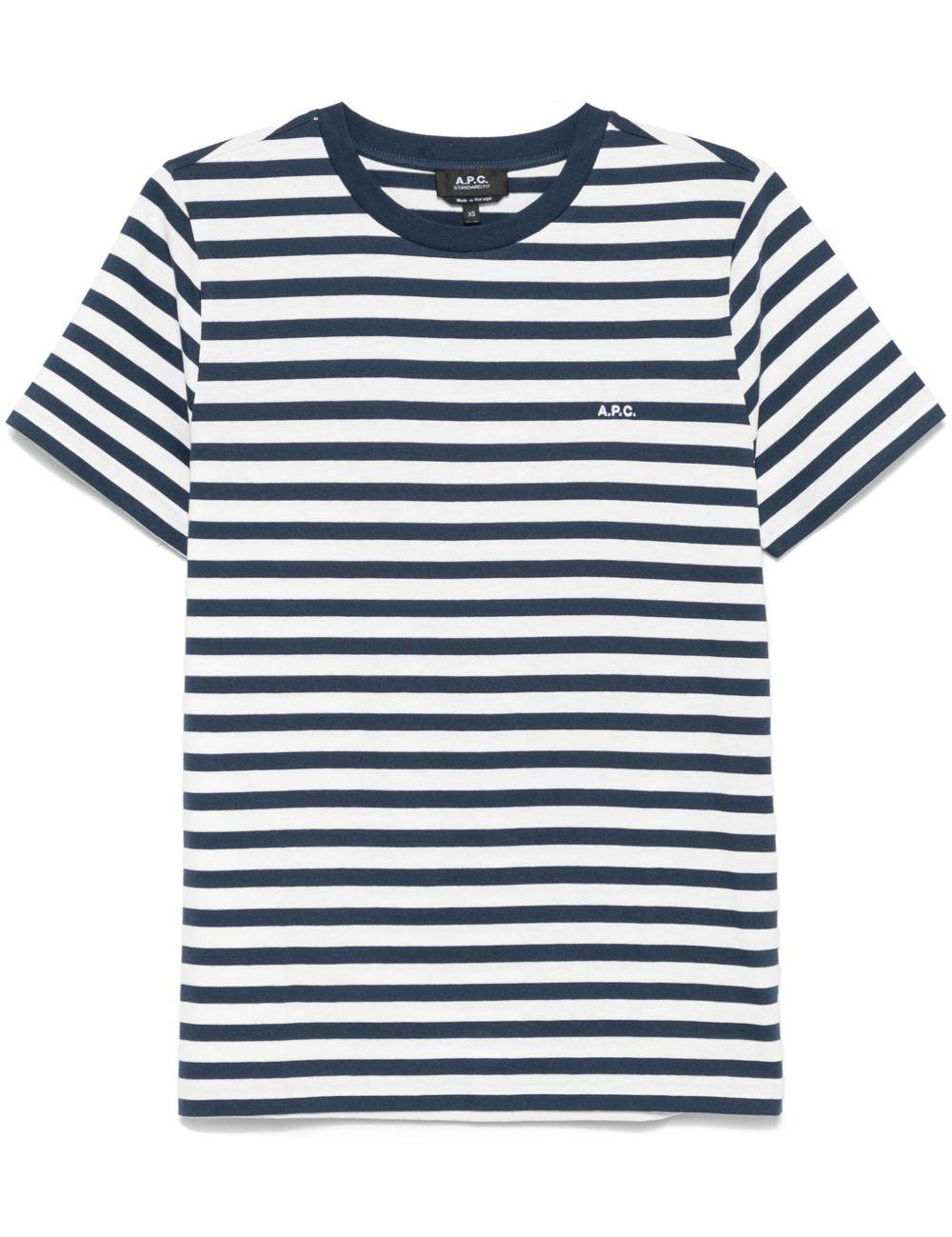 T-shirt a righe in blu e bianco A.P.C. - donna 