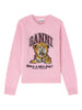 Maglione con intarsio in rosa Ganni - donna