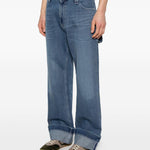 Jeans con risvolto in blu Simone rocha - uomo 