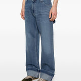 Jeans con risvolto in blu Simone rocha - uomo 