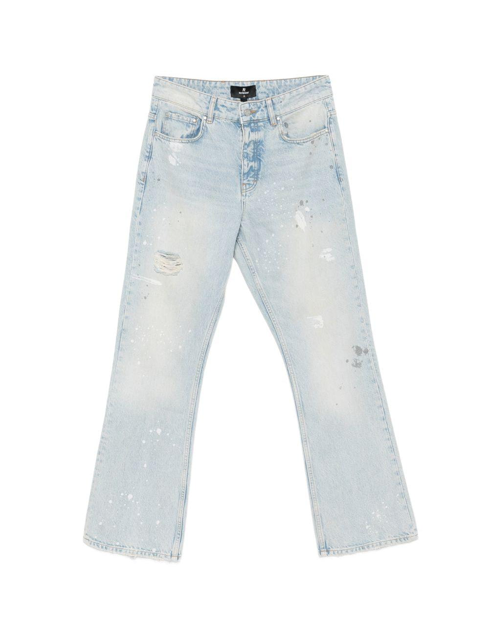Jeans painted in blu represent - uomo 