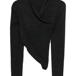 Maglione a maniche lunghe con design a incrocio in grigio Alberta ferretti - donna 