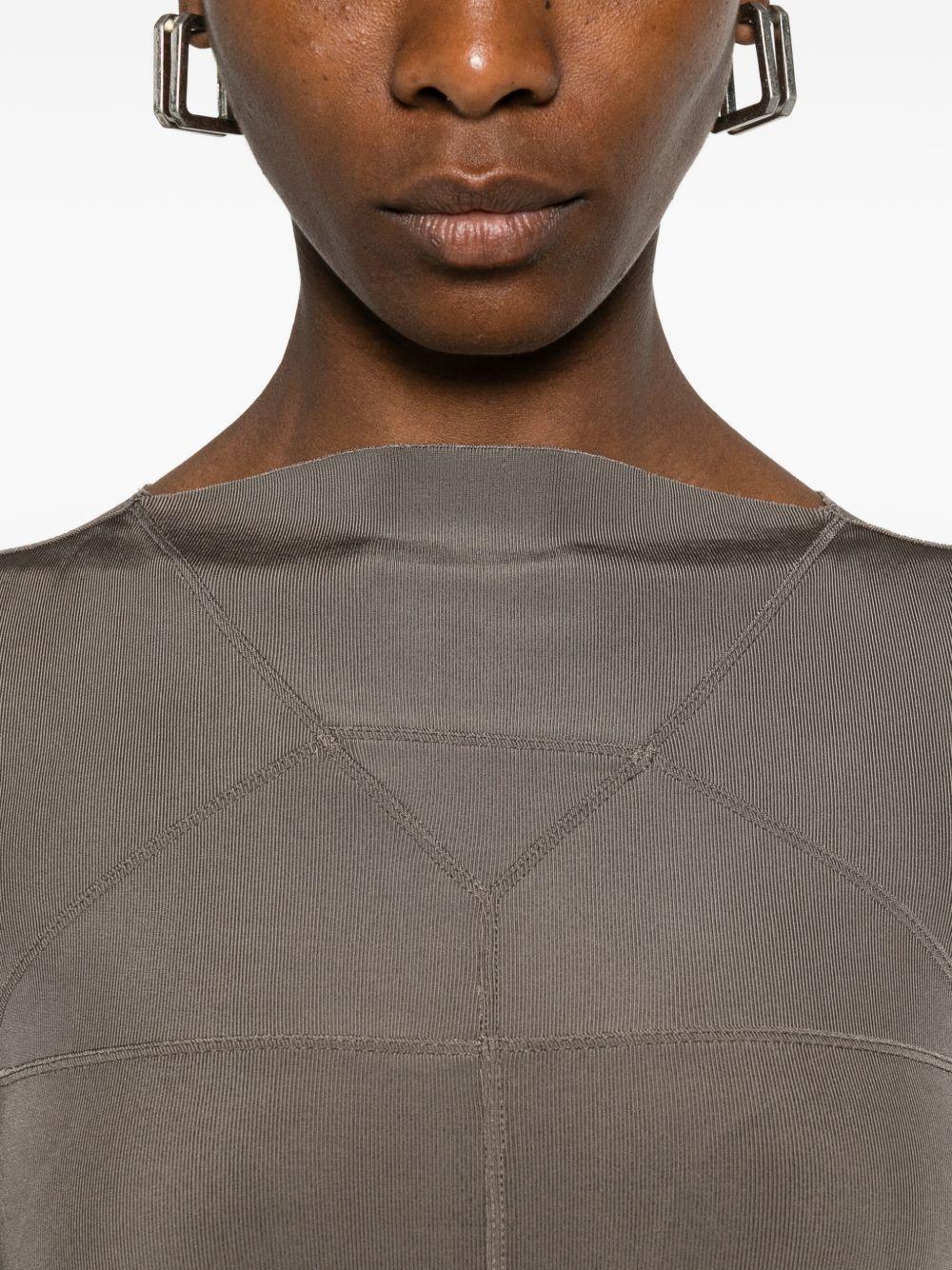 Abito lungo con cuciture in grigio Rick Owens - donna 
