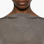 Abito lungo con cuciture in grigio Rick Owens - donna 