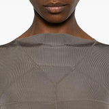 Abito lungo con cuciture in grigio Rick Owens - donna 