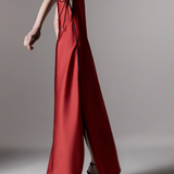 Abito con finitura satinata signature in rosso Temily - donna 