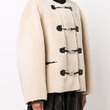 Giacca in shearling in bianco Toteme - donna 