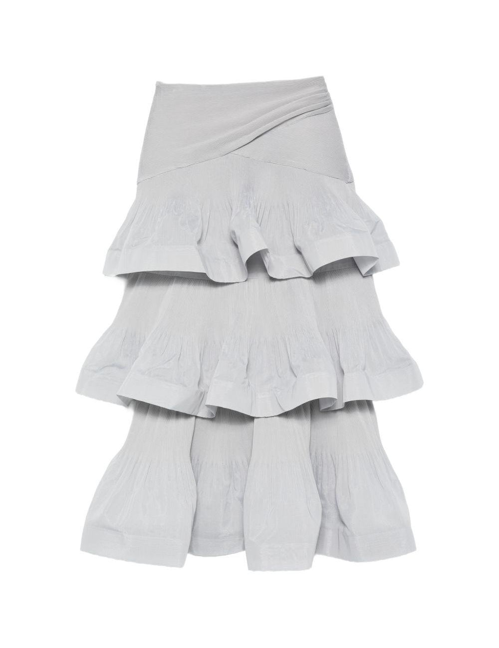 Gonna midi con balze in grigio Zimmermann - donna 